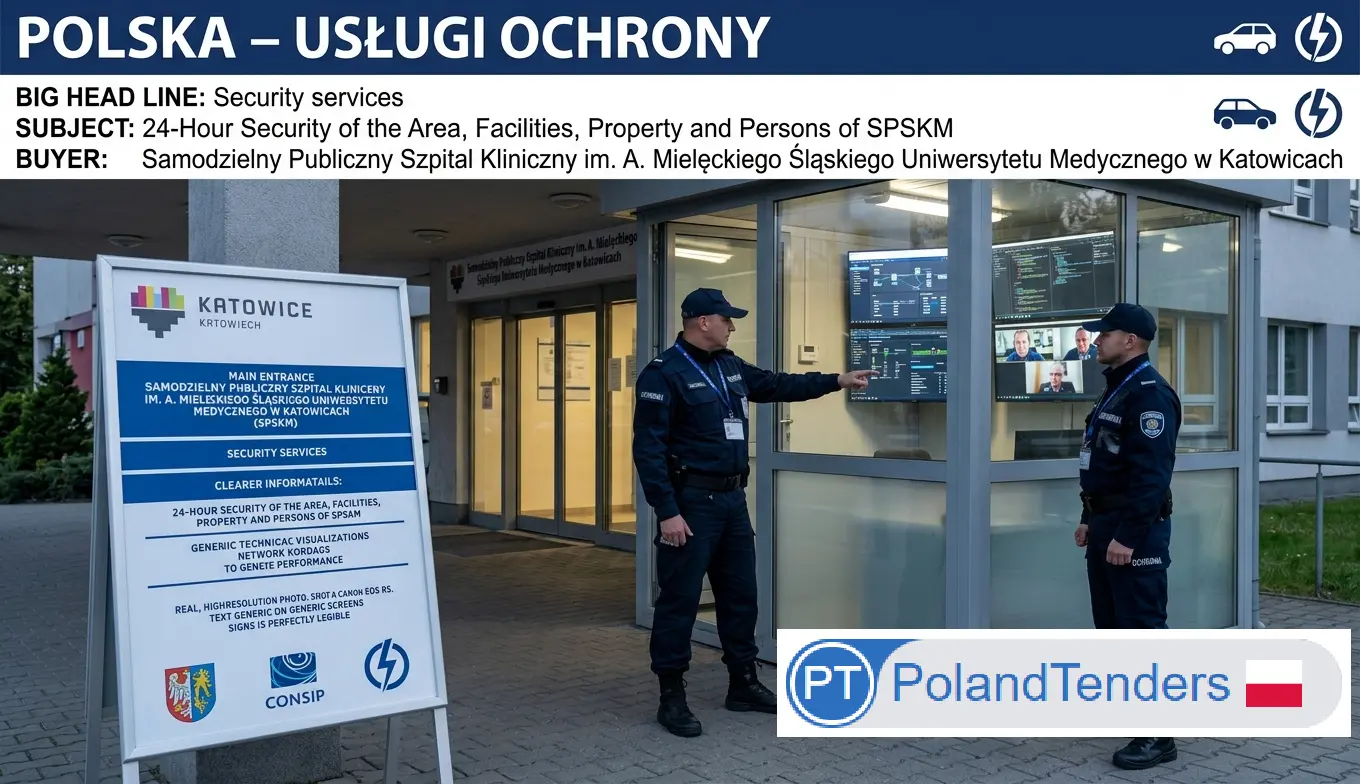 Local Security Firm Secures 28-Month Katowice Hospital Protection Contract in Competitive Three-Bidder Race
