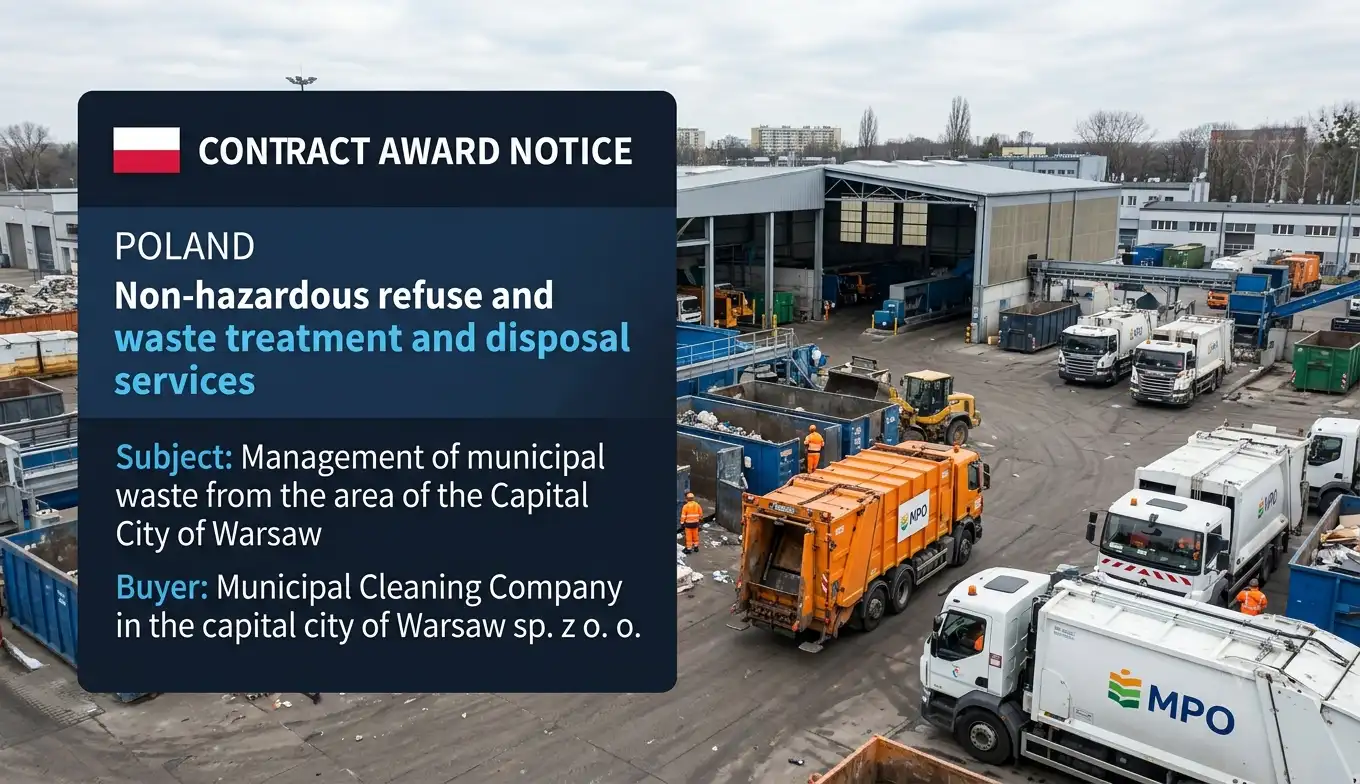Poland Awards PLN 224.63 Million Warsaw Municipal Waste Management Contracts to...