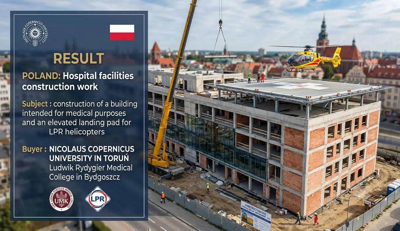Poland Awards PLN 210.95 Million Hospital Construction Contract to Budimex