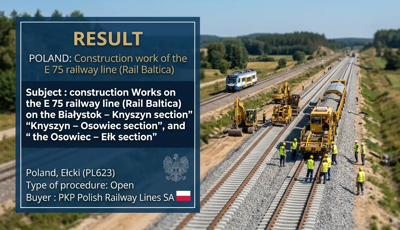 Poland Awards PLN 4.24 Billion Rail Baltica E75 Construction Contract to Five Company Consortium