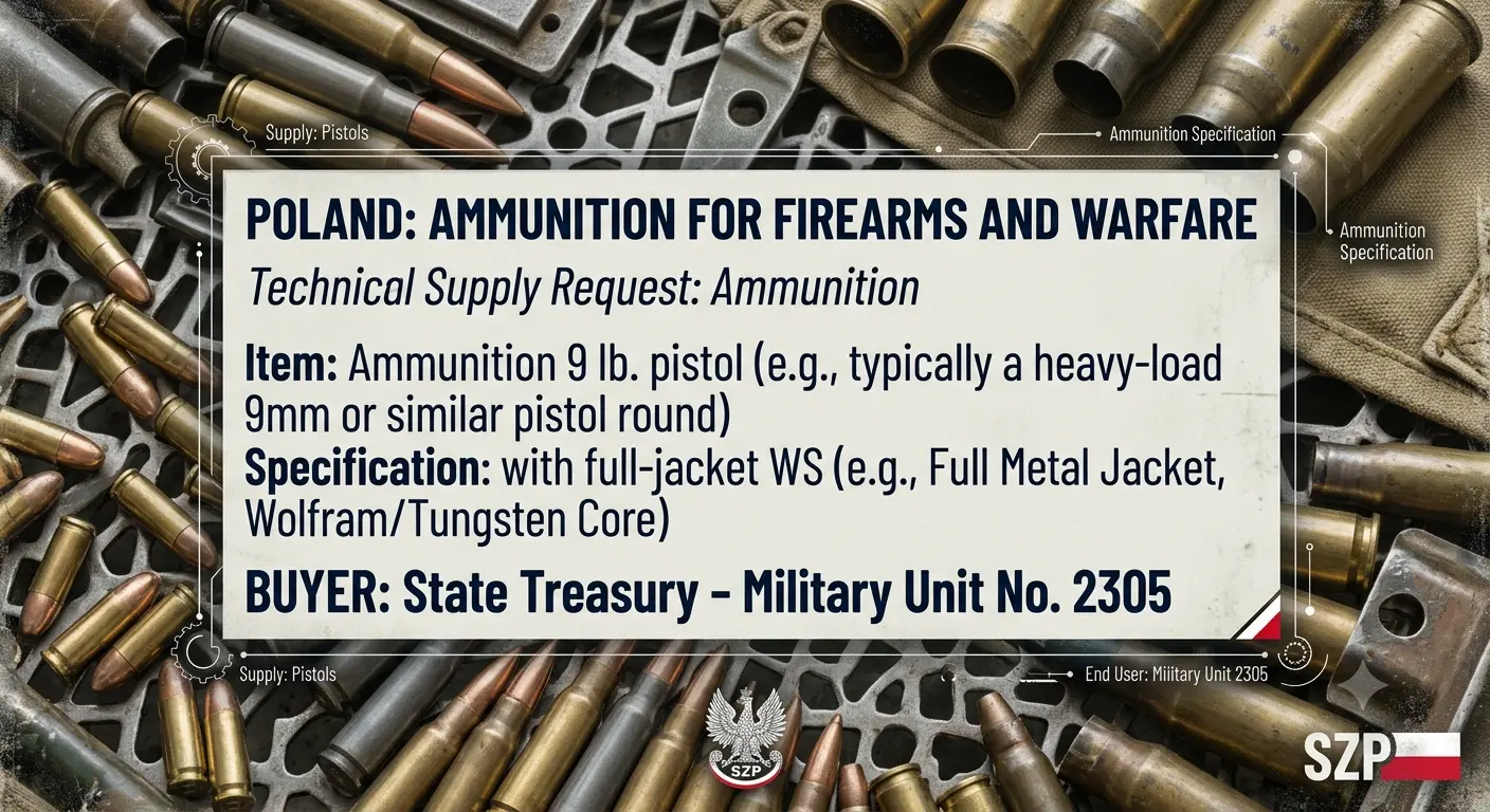 CENZIN Sp. z o.o. Secures 16.9 Million PLN 9mm Ammunition Contract for Polish Special Forces
